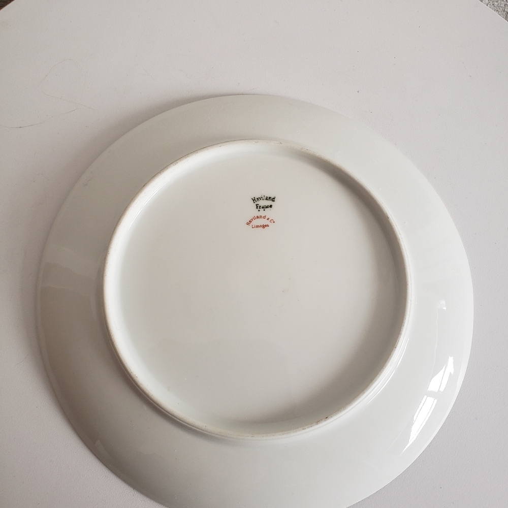 Antique MC Haviland Limoges France Handpainted Floral Round Platter 8-5/8" . - Picture 9 of 10